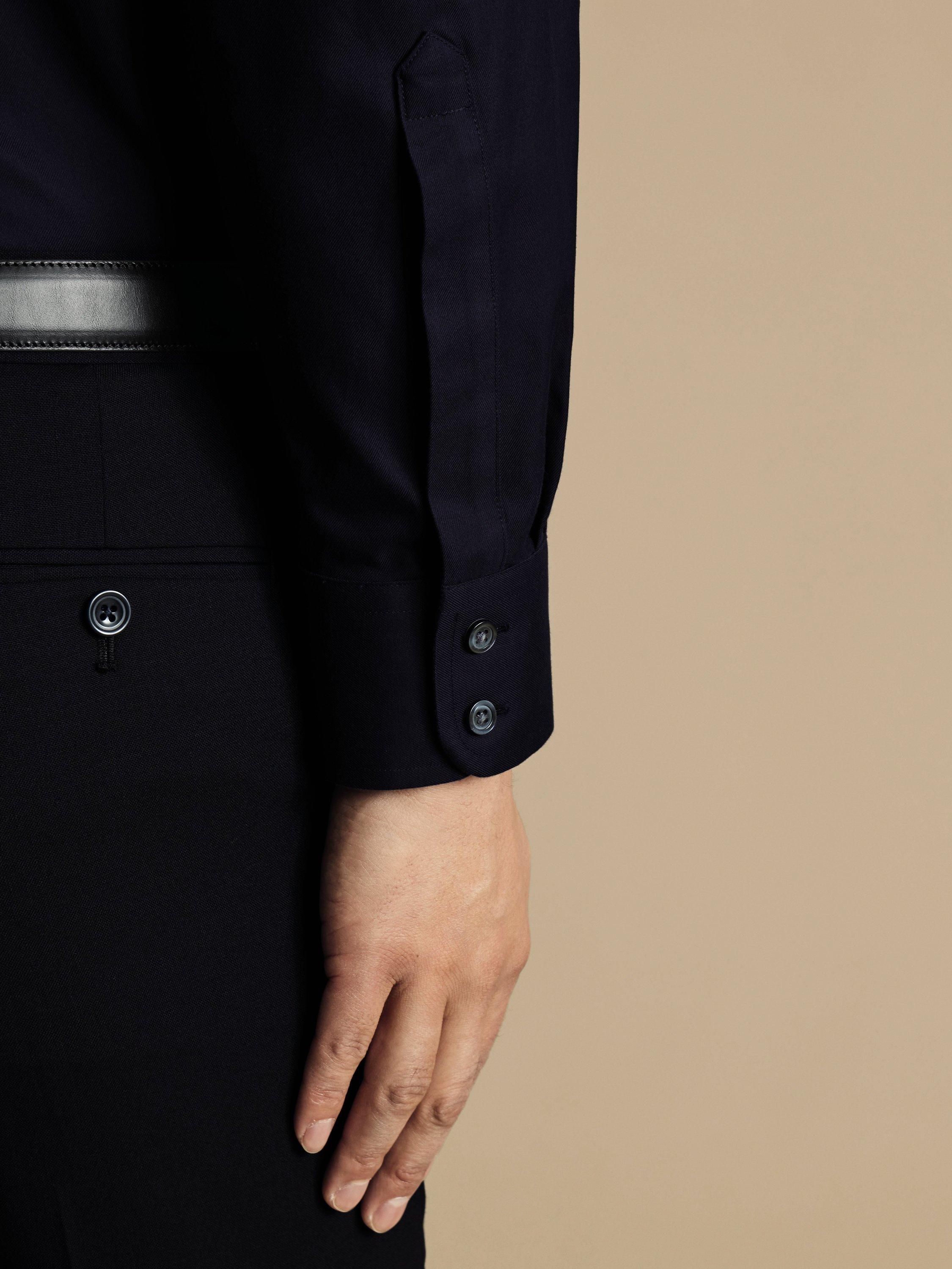 Product image 3 of 4, which shows Charles Tyrwhitt Regular Fit Cotton Shirt, Navy, 16/34