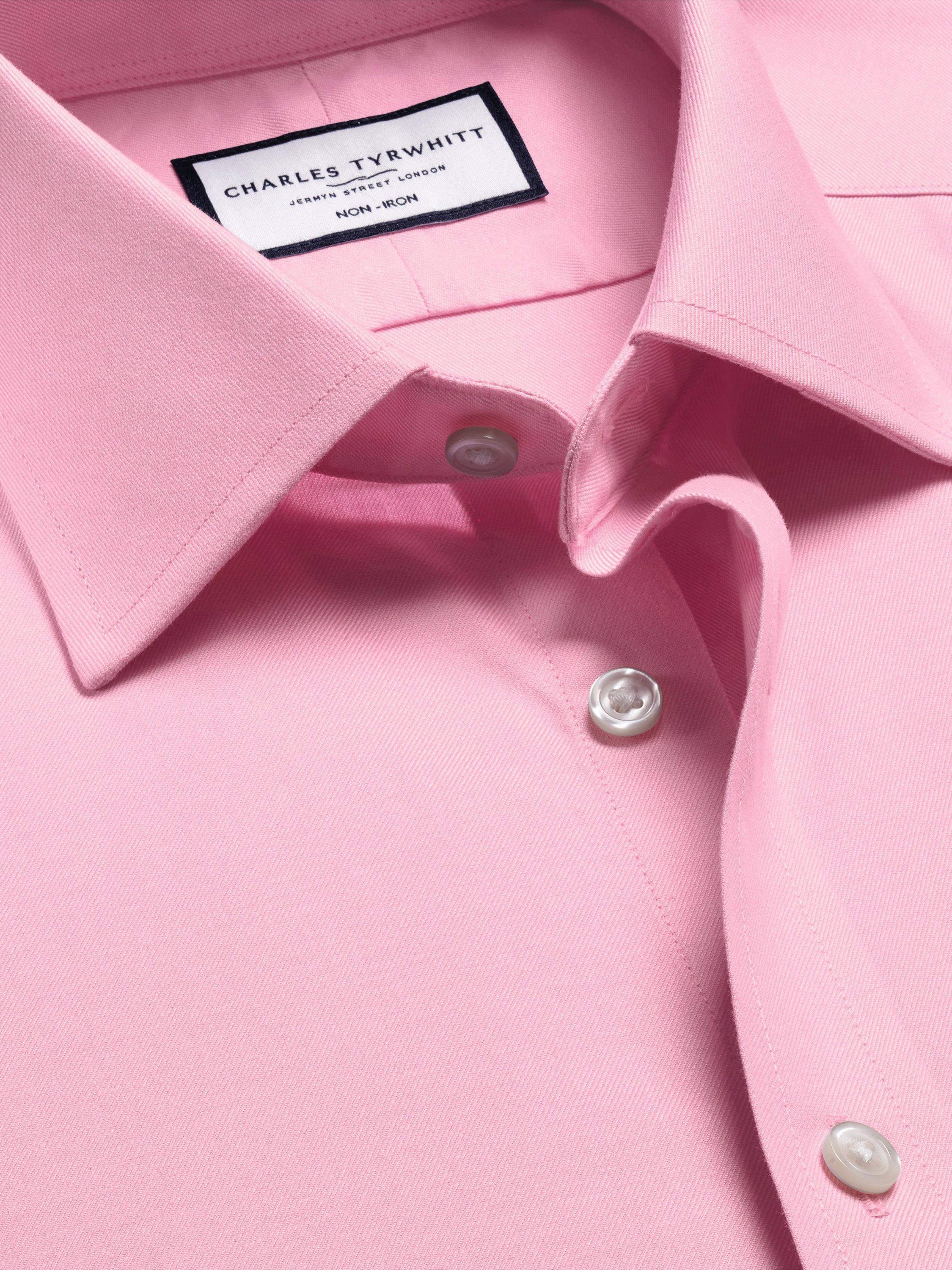 Product image 3 of 5, which shows Charles Tyrwhitt Regular Fit Cotton Shirt, Pink, 16/33