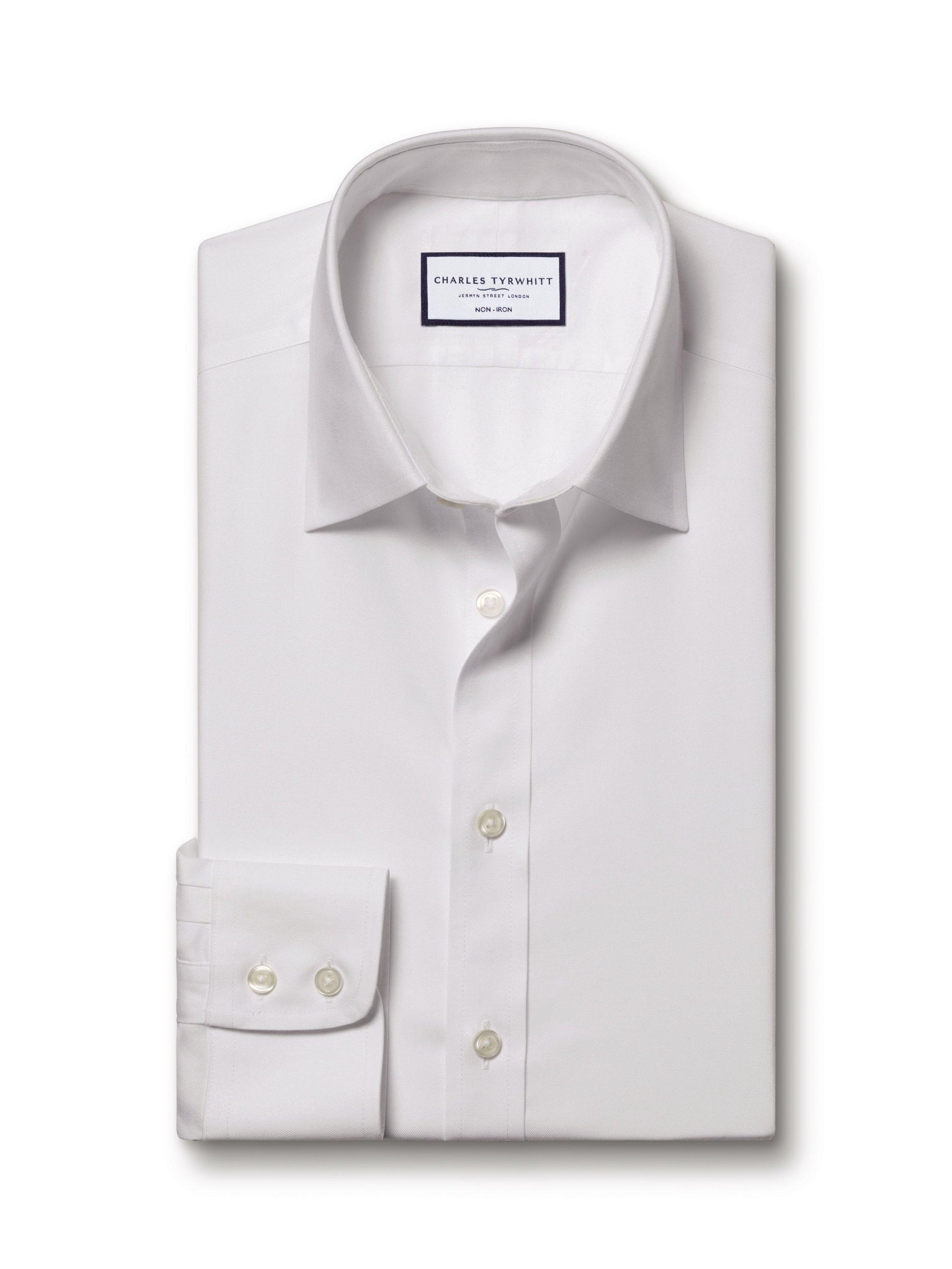 Product image 4 of 5, which shows Charles Tyrwhitt Regular Fit Cotton Shirt, White, 18/36