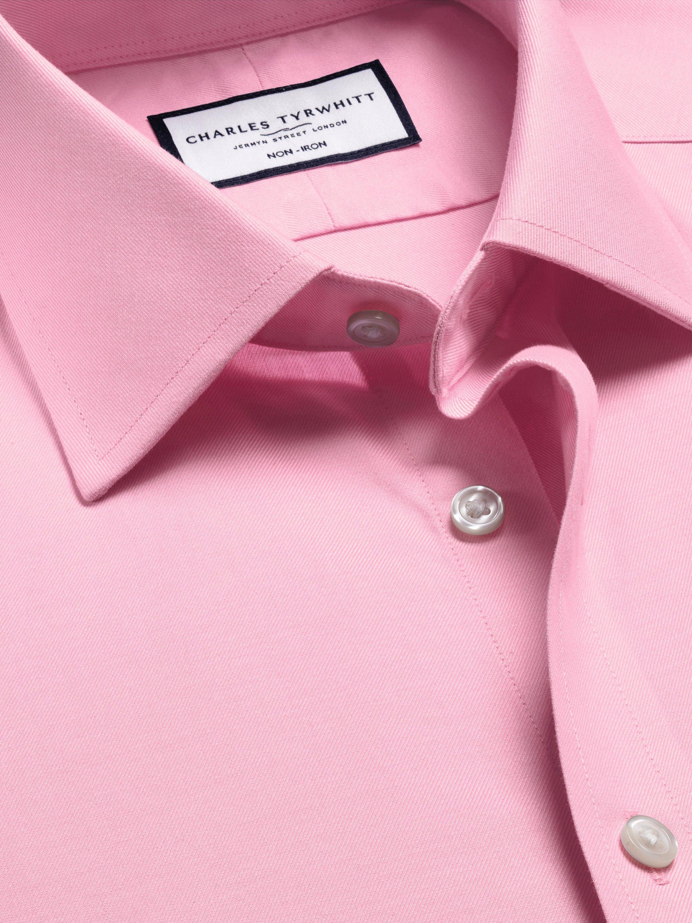 Product image 3 of 5, which shows Charles Tyrwhitt Regular Fit Cotton Shirt, Pink, 15/34