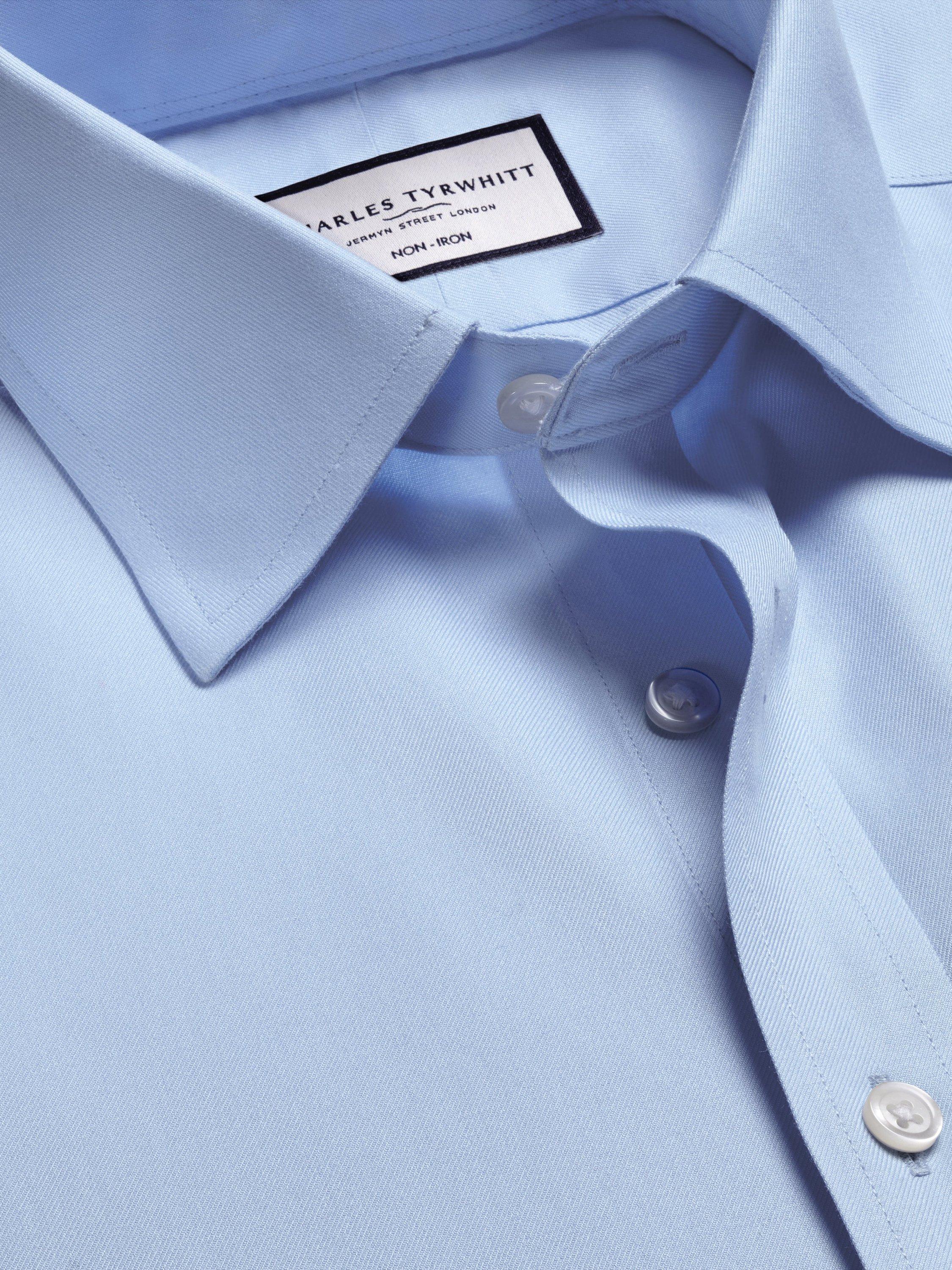 Product image 3 of 5, which shows Charles Tyrwhitt Slim Fit Cotton Shirt, Sky Blue, 15/34