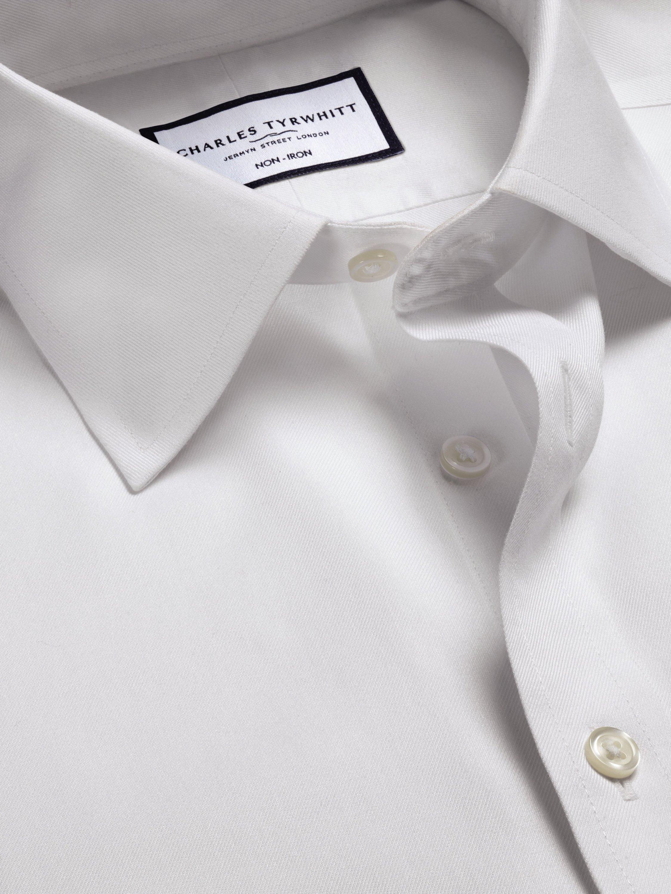 Product image 3 of 5, which shows Charles Tyrwhitt Regular Fit Cotton Shirt, White, 15.5/34