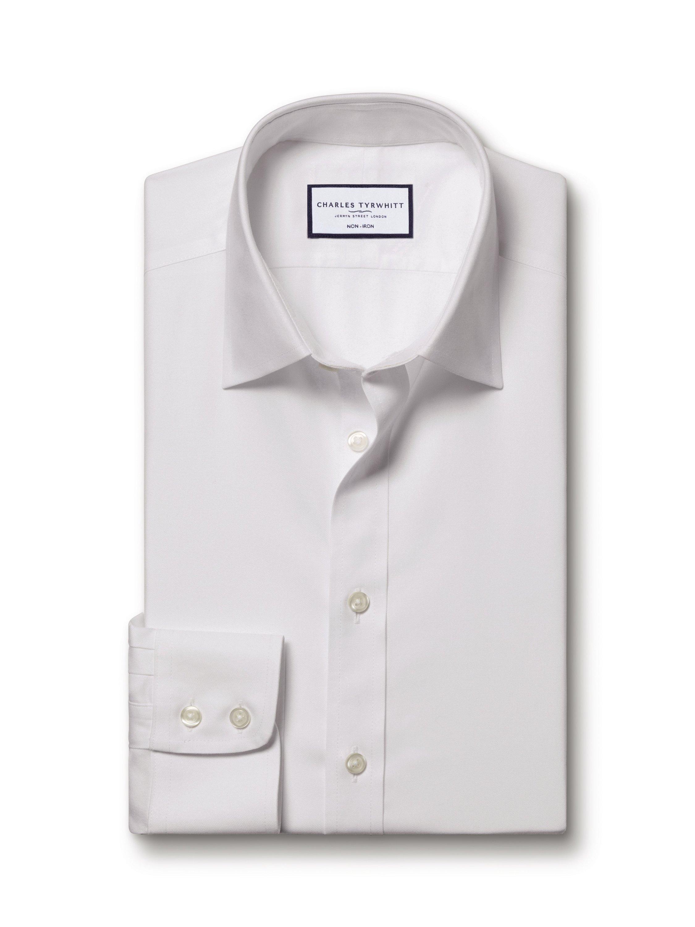 Product image 4 of 5, which shows Charles Tyrwhitt Regular Fit Cotton Shirt, White, 15.5/34