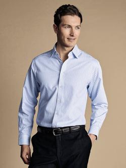 Charles Tyrwhitt Slim Fit Stripe Cotton Shirt, White/Sky
