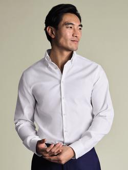 Charles Tyrwhitt Regular Fit Button Down Collar Cotton Shirt, White, White
