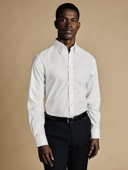 Charles Tyrwhitt Regular Fit Button Down Collar Cotton Shirt, White, White