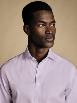 Charles Tyrwhitt Regular Fit Cotton Shirt, Lilac Purple - view 2, Lilac Purple