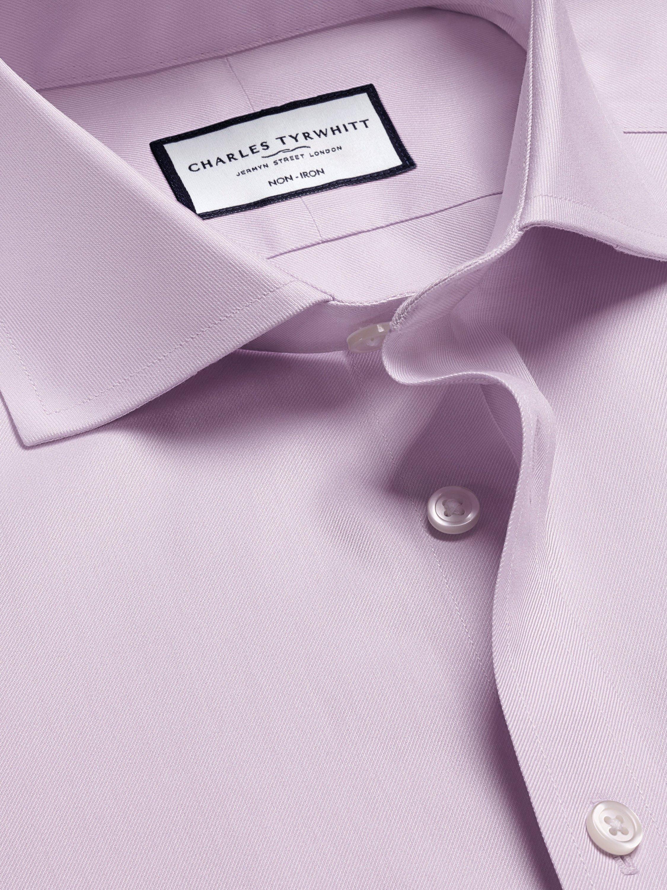 Product image 3 of 5, which shows Charles Tyrwhitt Slim Fit Cotton Shirt, Lilac Purple, 17/37