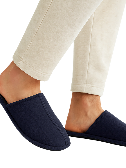 totes Centre Seam Mule Slippers - view 2, Navy