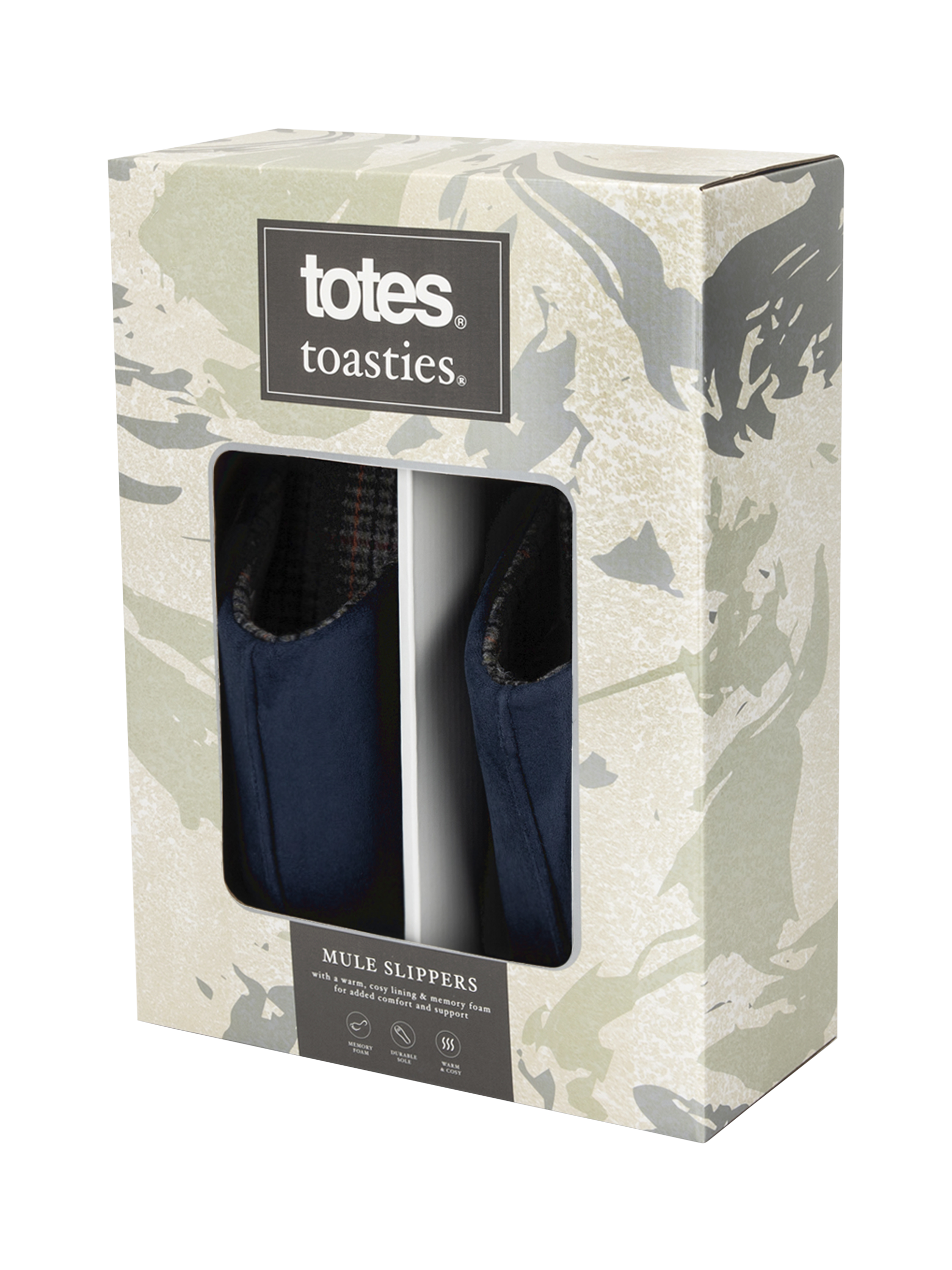 Product image 7 of 8, which shows totes Centre Seam Mule Slippers, Navy, L