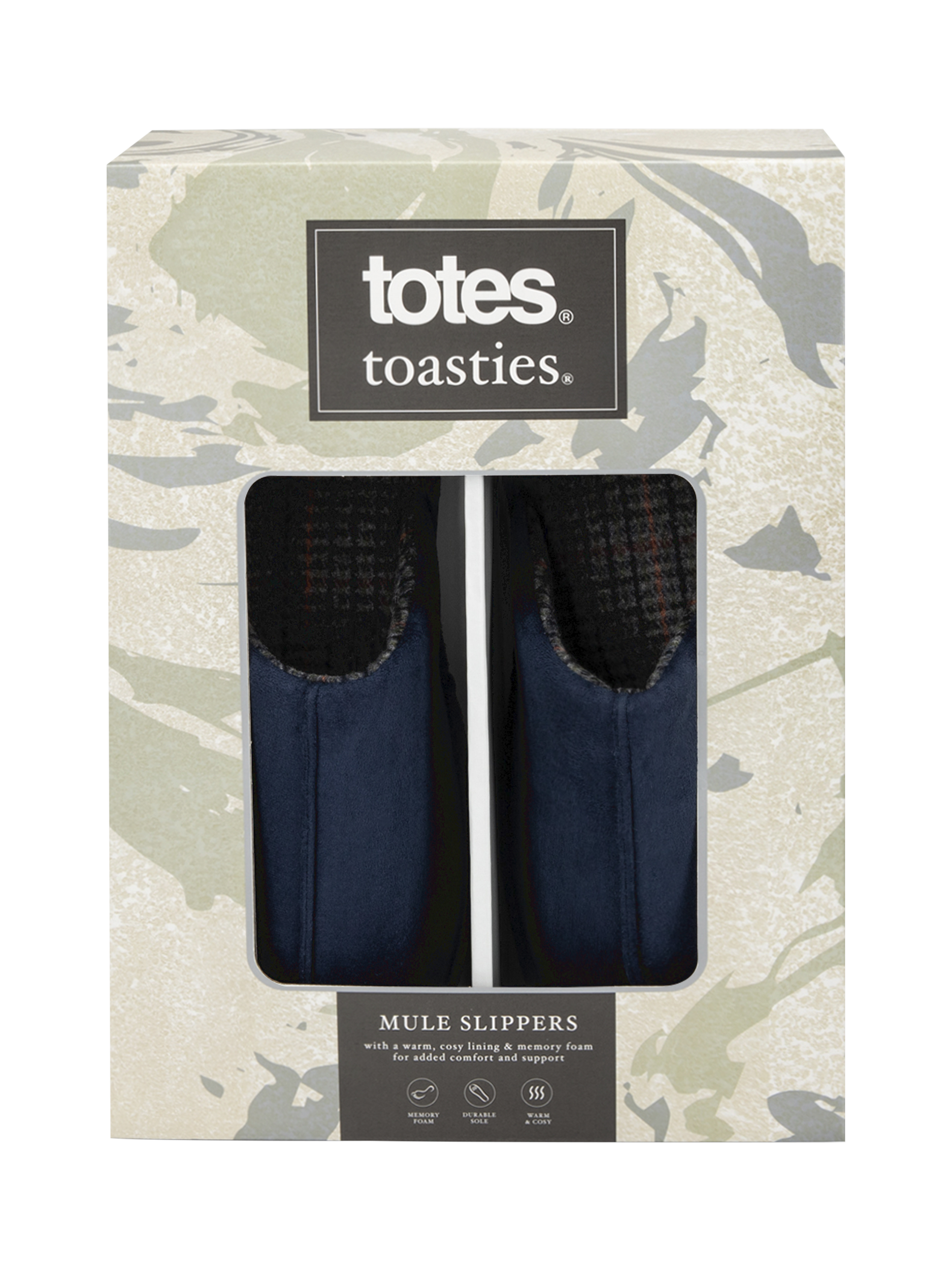 Product image 8 of 8, which shows totes Centre Seam Mule Slippers, Navy, L