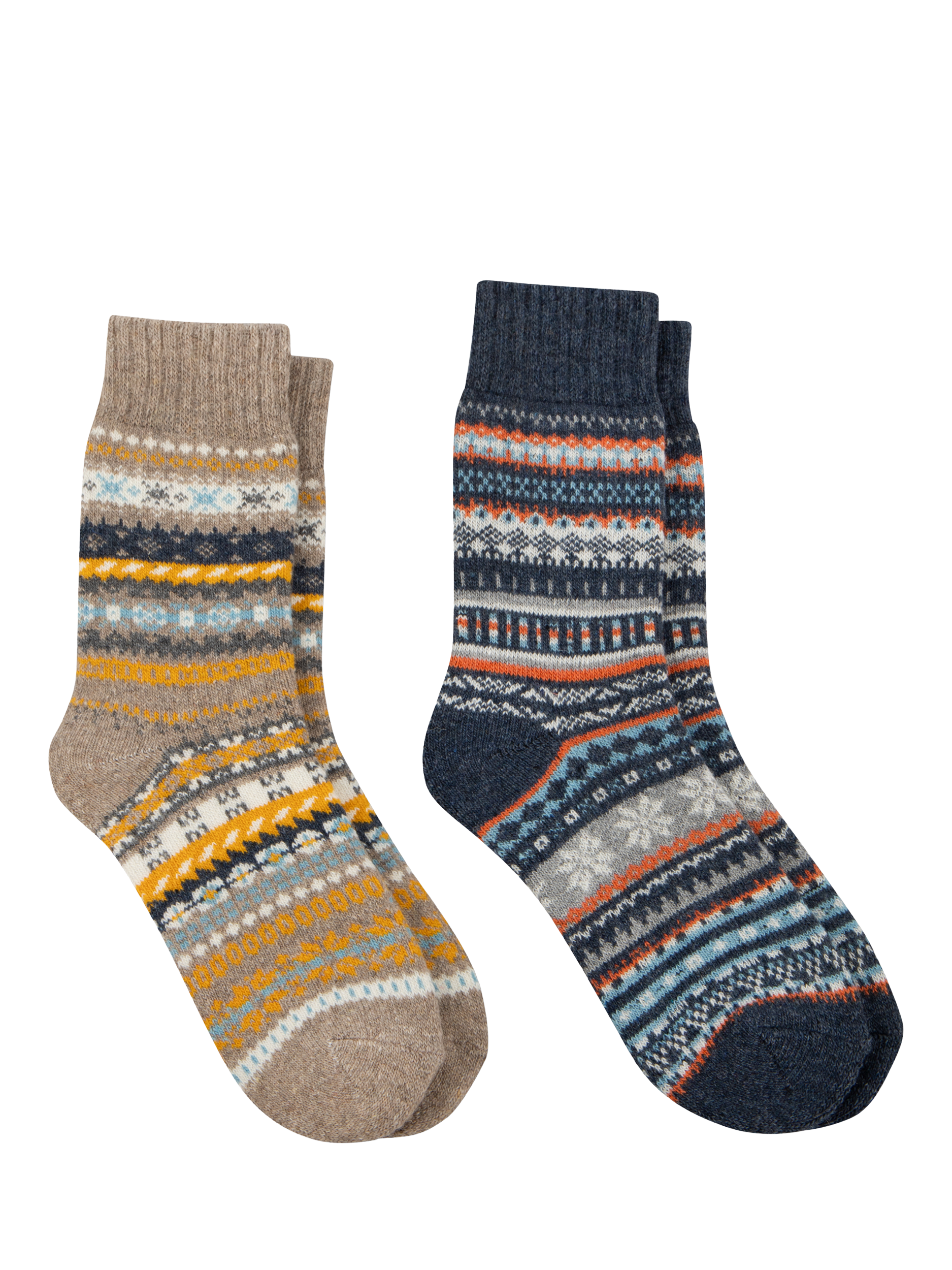 Product image 1 of 7, which shows totes Fair Isle Wool Blend Socks, Pack of 2, Multi, 8-11