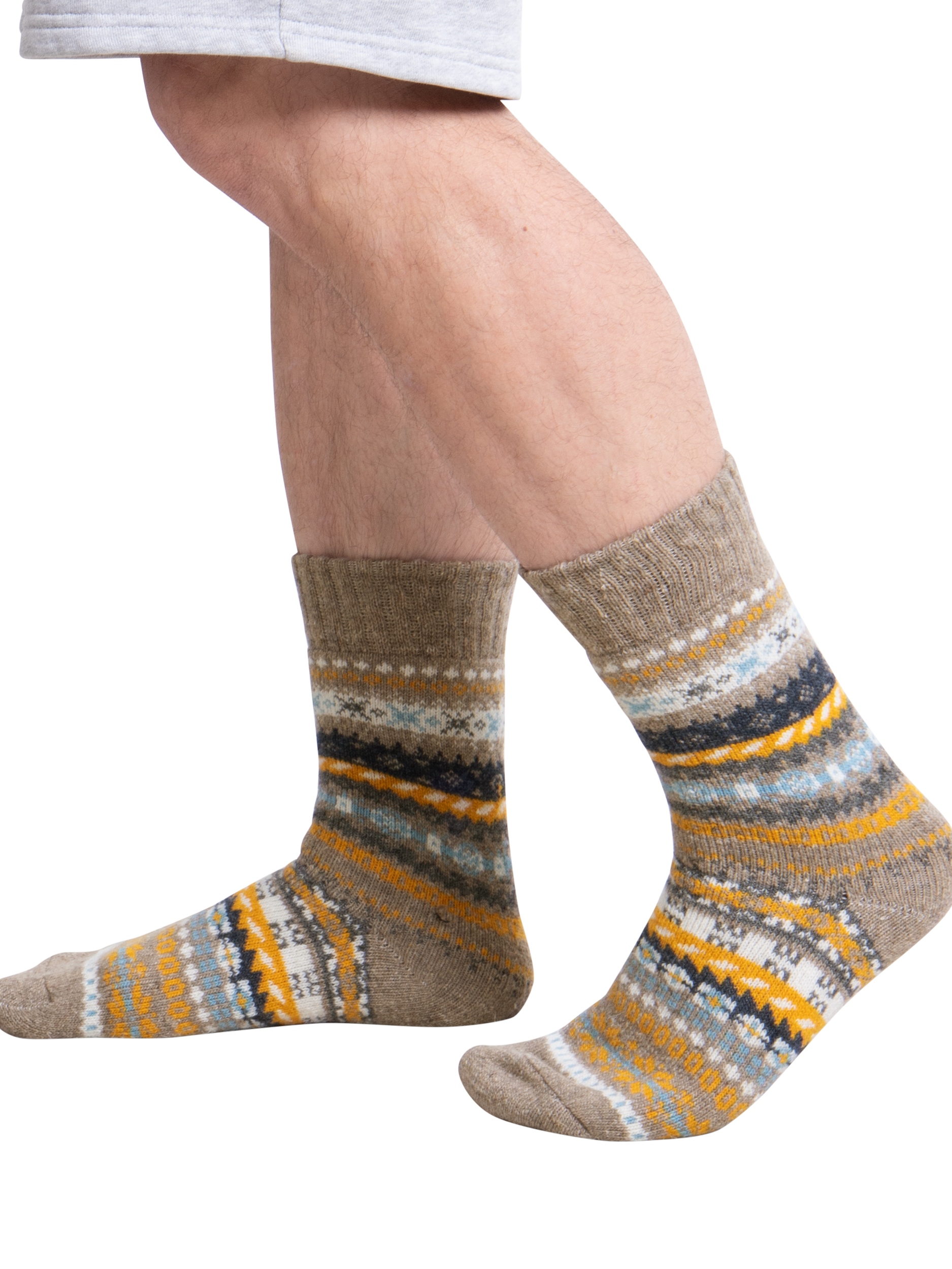 Product image 2 of 7, which shows totes Fair Isle Wool Blend Socks, Pack of 2, Multi, 8-11