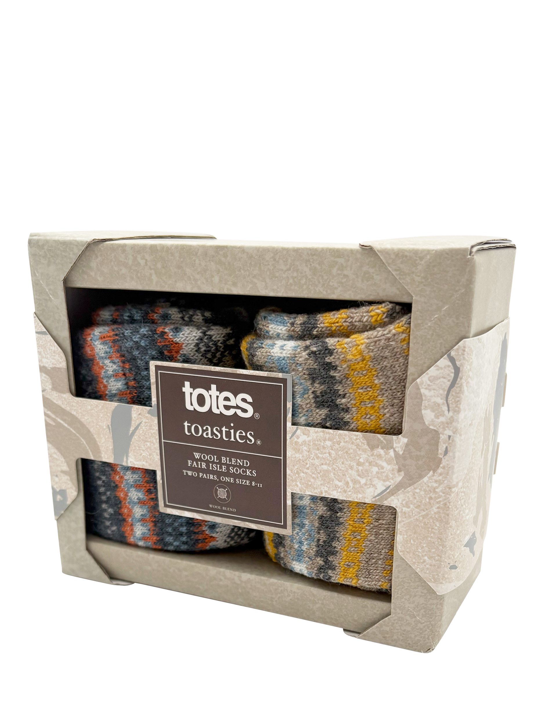 Product image 6 of 7, which shows totes Fair Isle Wool Blend Socks, Pack of 2, Multi, 8-11