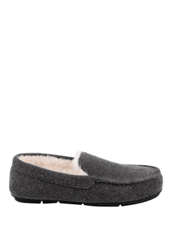 totes Felt Moccasin Slippers, Grey