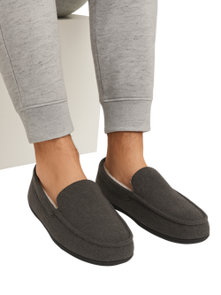 totes Felt Moccasin Slippers - view 2, Grey