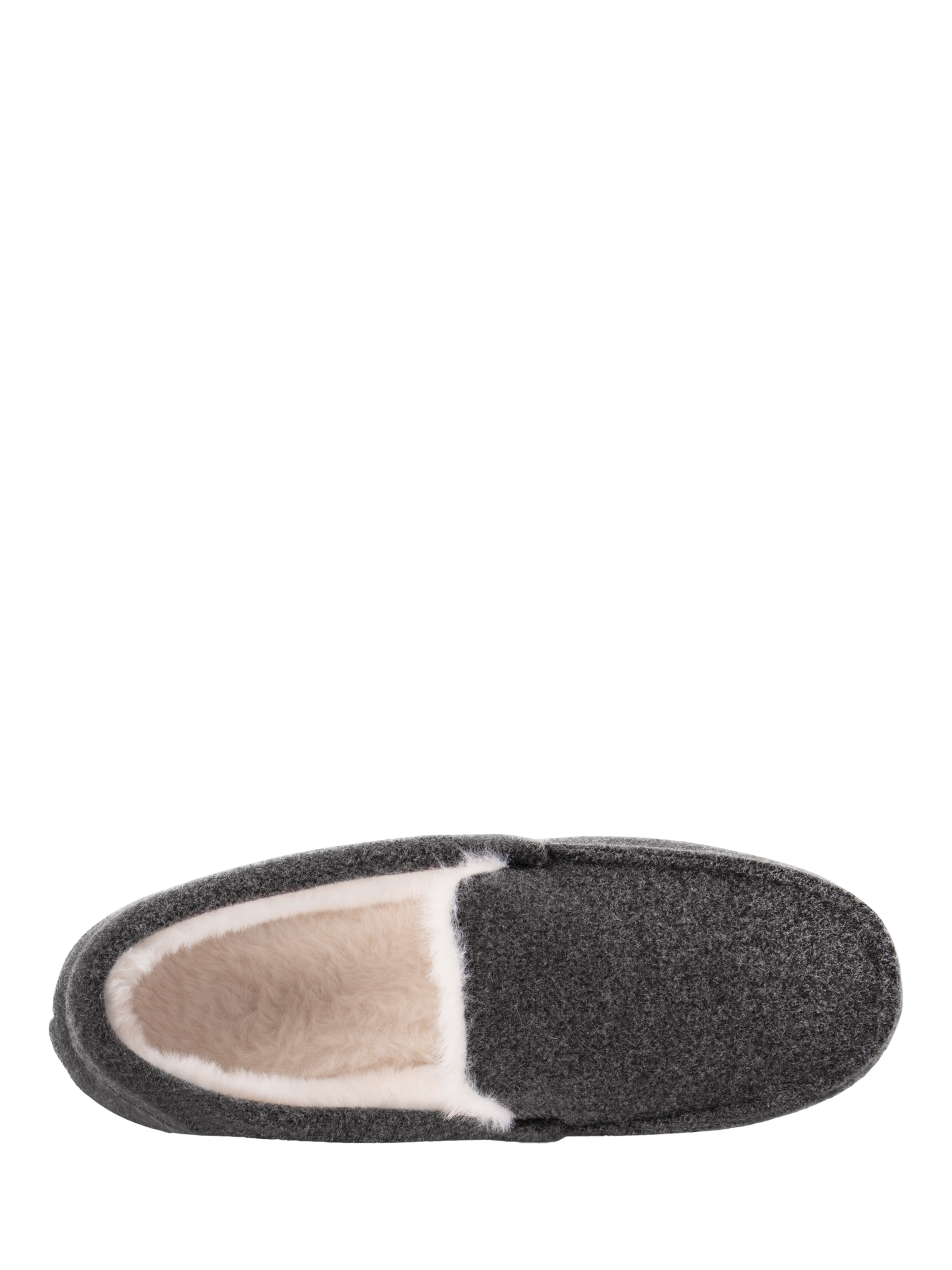 Product image 5 of 8, which shows totes Felt Moccasin Slippers, Grey, L