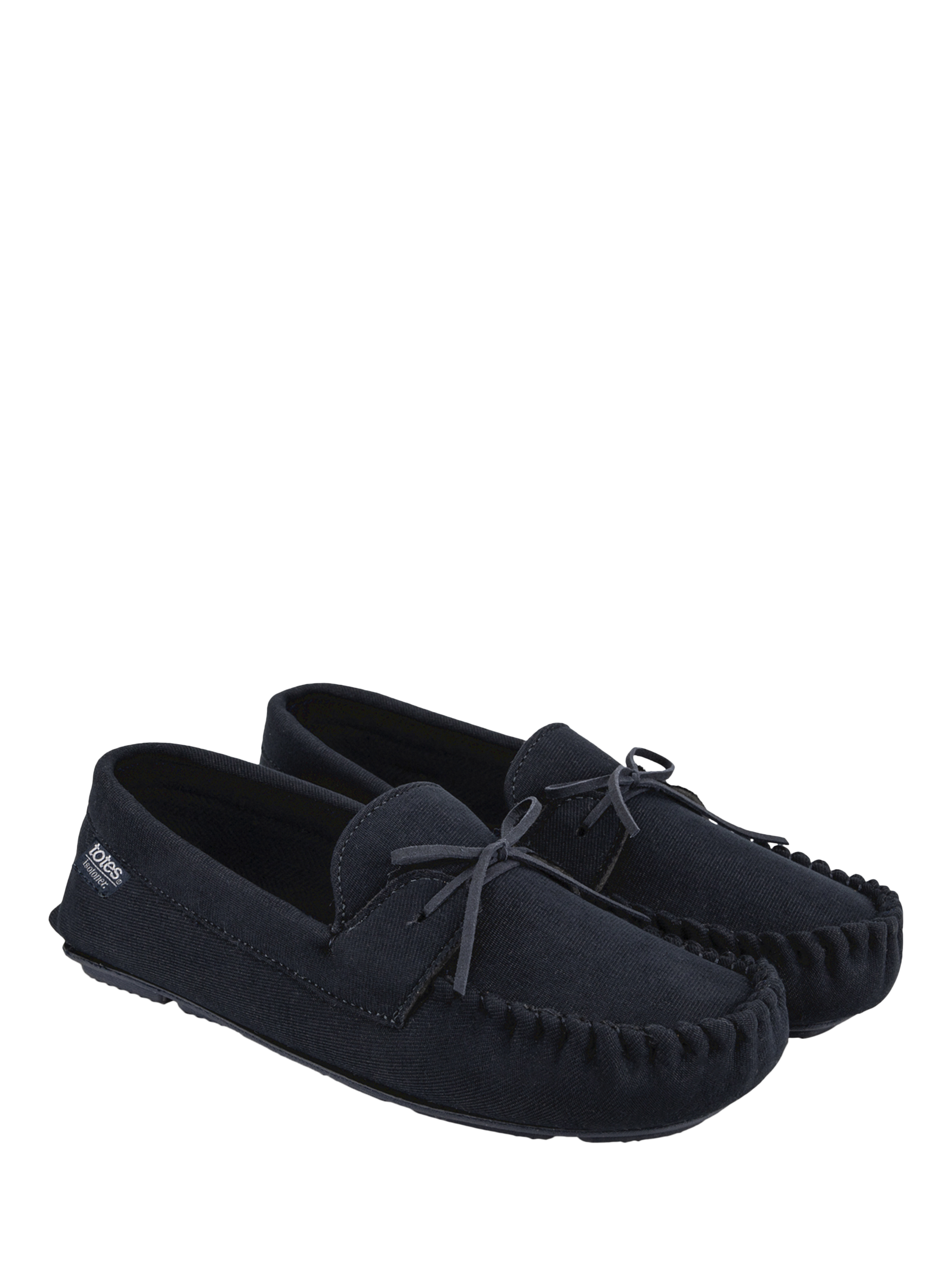 Product image 3 of 6, which shows totes Moccasin Slippers, Navy, 10
