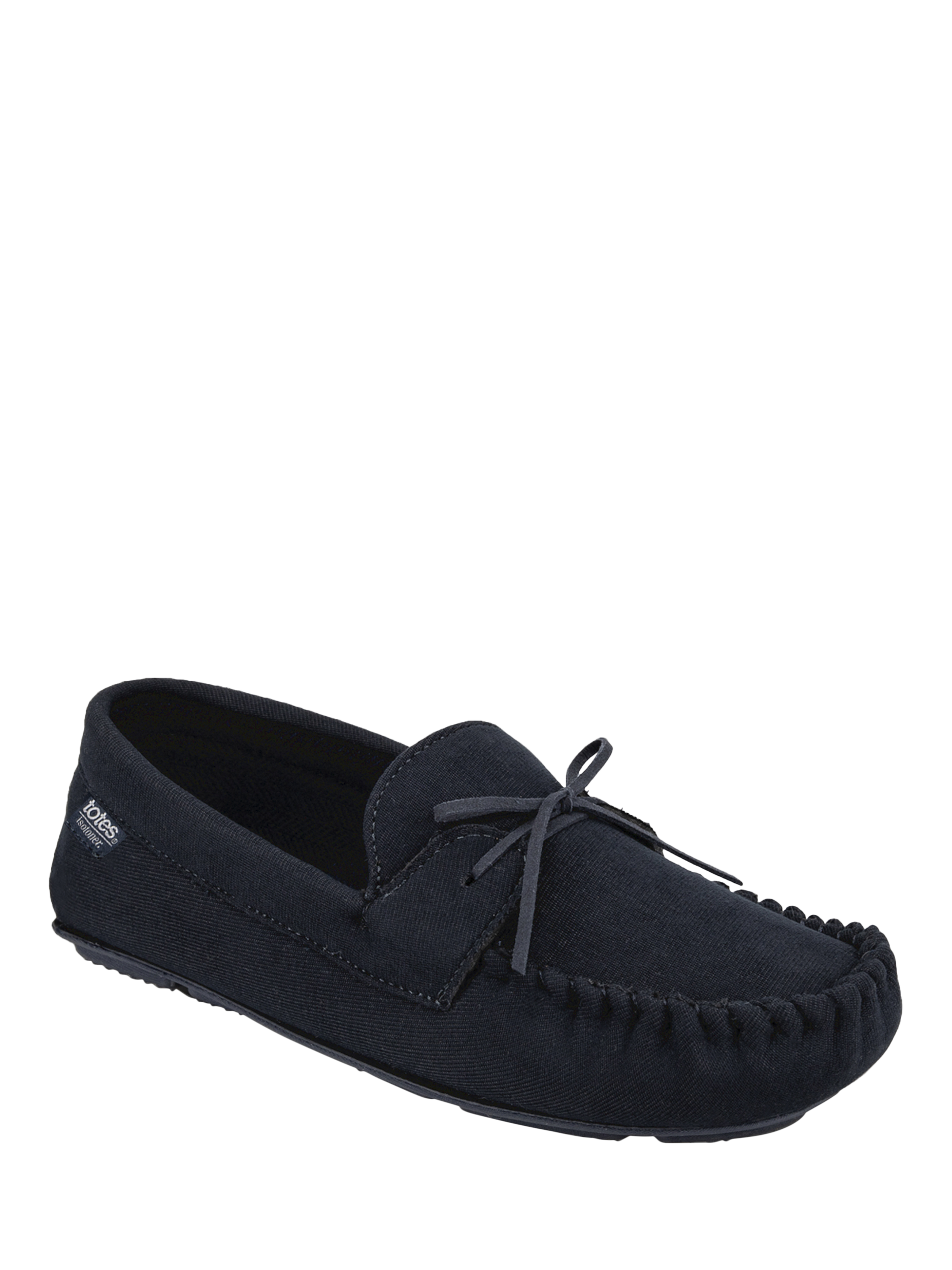 Product image 4 of 6, which shows totes Moccasin Slippers, Navy, 10
