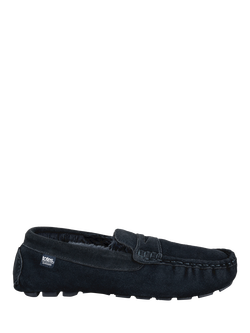 totes Moccasin Suede Slippers, Navy