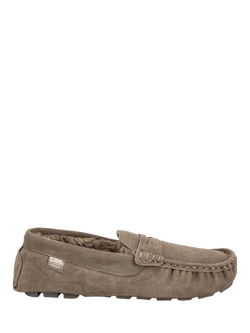 totes Moccasin Suede Slippers, Sand