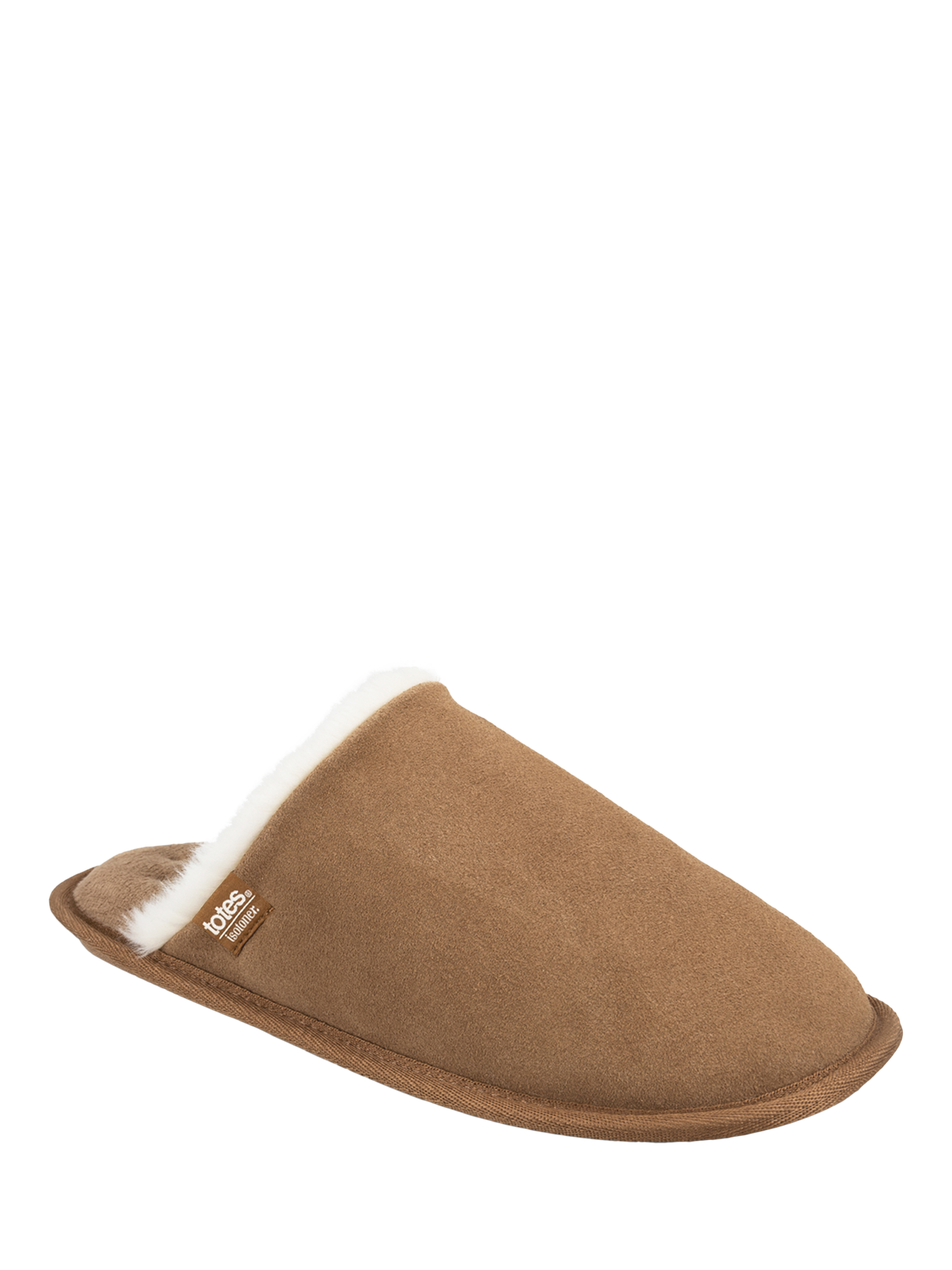 Product image 4 of 6, which shows totes Mule Suede Slippers, Tan, 10