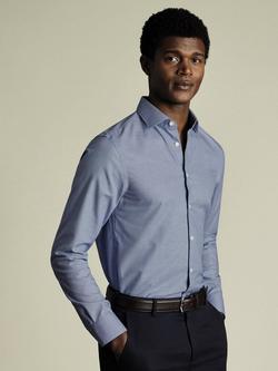 Charles Tyrwhitt Slim Fit Cotton Linen Shirt, Cornflower Blue