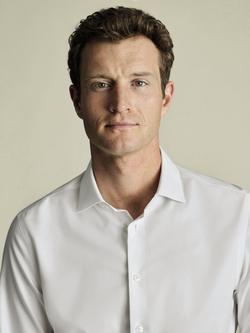 Charles Tyrwhitt Regular Fit Cotton Linen Blend Shirt, White - view 2, White