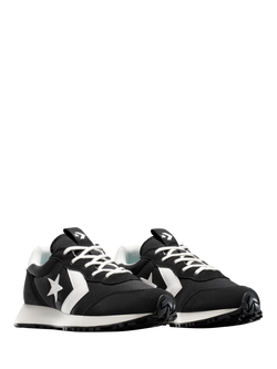 Converse Kids' Omega Star Player Suede Trainers - view 2, Black/White