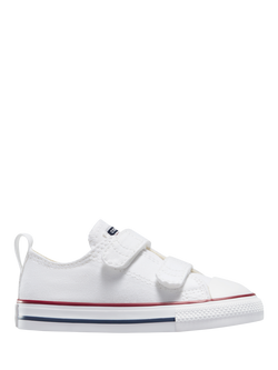 Converse Kids' Chuck Taylor All Star Low-Top Trainers, White/Garnet/Navy