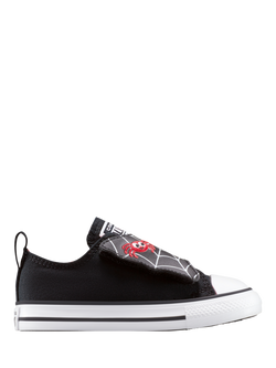 Converse Kids' Chuck Taylor Spiderweb Lace Up Trainers, Black/White/Red, Black/White/Red