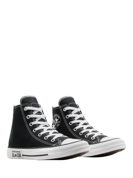 Converse Kids' Chuck Taylor All Star Hi Top Lace-Up Trainers - view 2, Black/White