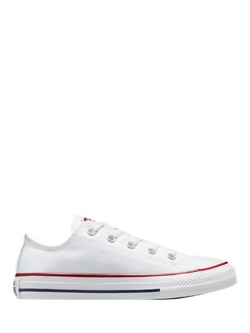 Converse Kids' Chuck Taylor All Star Lace Up Low-Top Trainers, Optical White