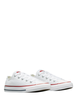 Converse Kids' Chuck Taylor All Star Lace Up Low-Top Trainers - view 2, Optical White