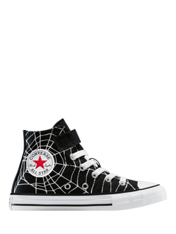 Converse Kids' Chuck Taylor All Star Hi-Top Spiderweb Trainers, Black/White/Red, Black/White/Red