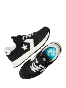 Converse Kids' Omega Star Player Suede Trainers - view 2, Black/White