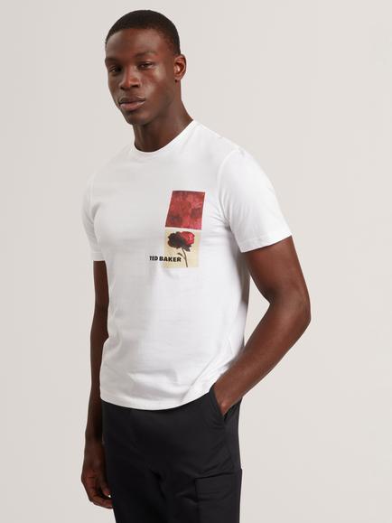Ted Baker Floraen Graphic T-Shirt, White