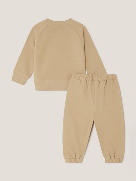 Monsoon Kids' Benny Bear Sweatshirt and Joggers Set, Brown - view 2, Brown