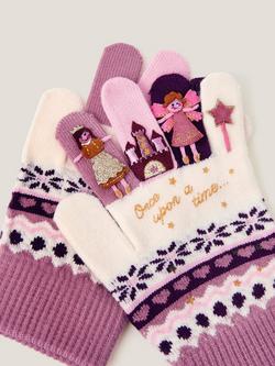 Monsoon Kids' Princess Novelty Gloves, Pink - view 2, Pink