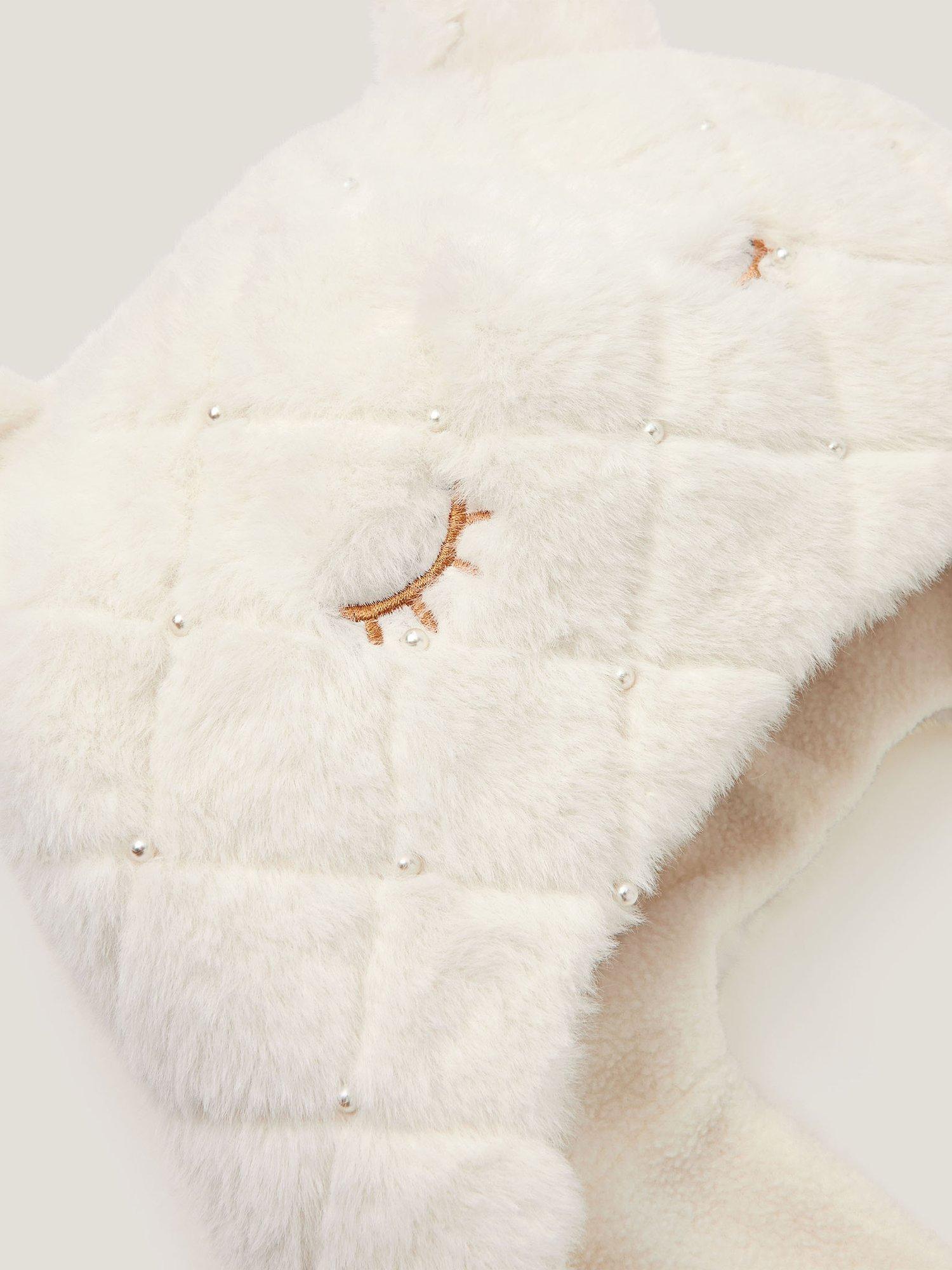 Product image 2 of 3, which shows Monsoon Kids' Cat 3-In-1 Hat Set, Ivory, 3-6 years