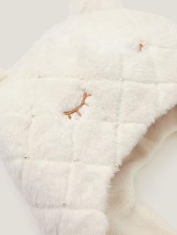 Monsoon Kids' Cat 3-In-1 Hat Set, Ivory - view 2, Ivory