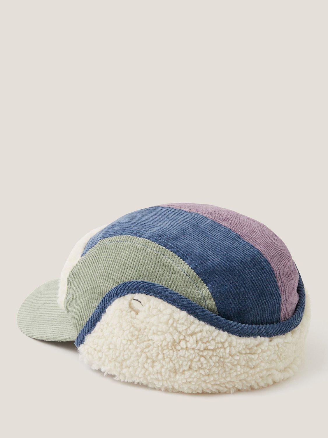 Product image 2 of 3, which shows Monsoon Kids' Borg and Corduroy Trapper Cap, Multi, 3-6 years