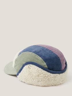 Monsoon Kids' Borg and Corduroy Trapper Cap, Multi - view 2, Multi
