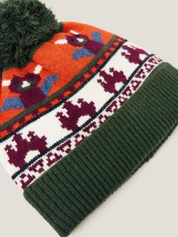 Monsoon Kids' Dragon Bobble Hat, Multi - view 2, Multi