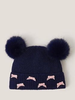 Monsoon Kids' Fluffy Beanie Hat, Navy, Navy