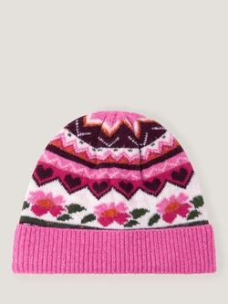 Monsoon Kids' Rose Intarsia Hat, Multi, Multi
