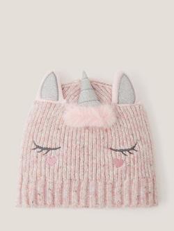 Monsoon Kids' Unicorn Beanie Hat, Pink, Pink