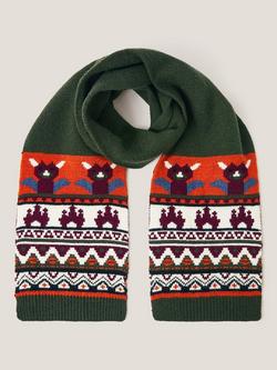 Monsoon Kids' Dragon Print Scarf, Multi, Multi