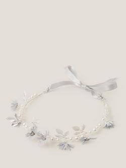 Monsoon Pearl Flower Crown, Pale Blue