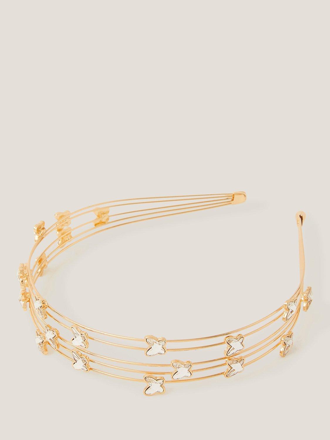 Product image 1 of 2, which shows Monsoon Sparkly Headband, Gold, One Size